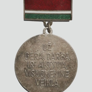 Vitage 1940–1965 Lithuania Silver Medal – Good Work & Social Activity