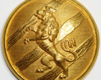 Vintage Swidish army Göta troop corps Officer Button by C.C. Sporrong