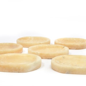 Yellow Onyx stone soap dish