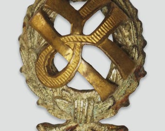 Antique Imperial Russian Student Hat Badge Bronze Original Cockade