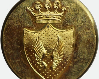 Antique Livery Button with the family coat of arms of Brahe