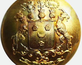 Antique Livery Button with the family crest of Hamilton