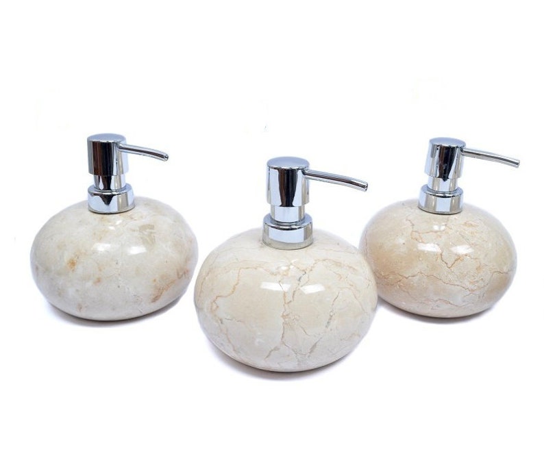 Cream Stone Liquid Soap Dispenser Etsy