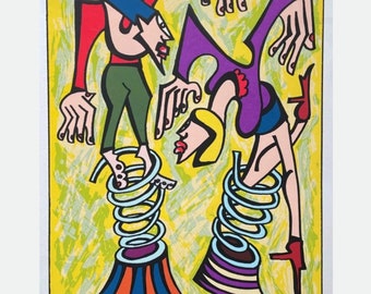Frédéric Iriarte “Energy Element Technology” Lithography 1992 Signed