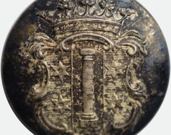 Antique Livery Button with the family coat of arms of Ridderstolpe