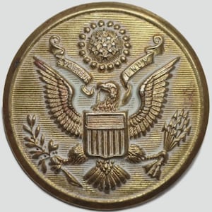 Vintage US Army Button BY us military D. Evans & Co. INC. N.Attleboro Mass.