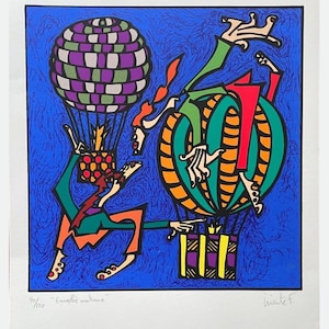 Frédéric Iriarte “Night Flight” Lithography 1993 Signed
