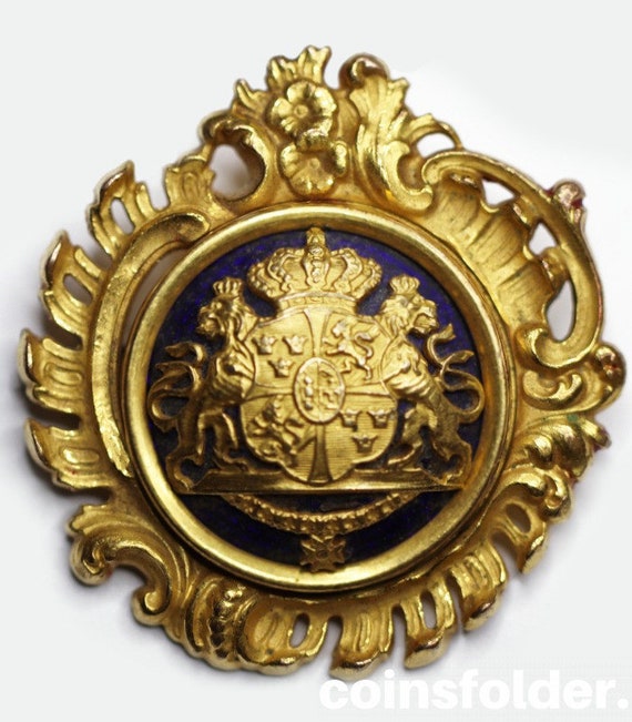 Coat of arms brooch sale
