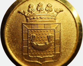 Antique Gilt Livery Button with the family coat of arms of Bonde