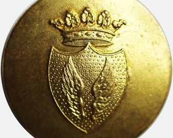 Antique Livery Button with the family coat of arms of Brahe