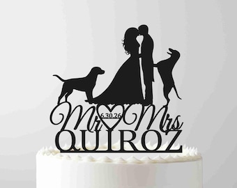 Dogs wedding cake Topper, wedding cake topper, favorite animal, topper with pets, animals cake topper, dog theme wedding, dog birthday cake