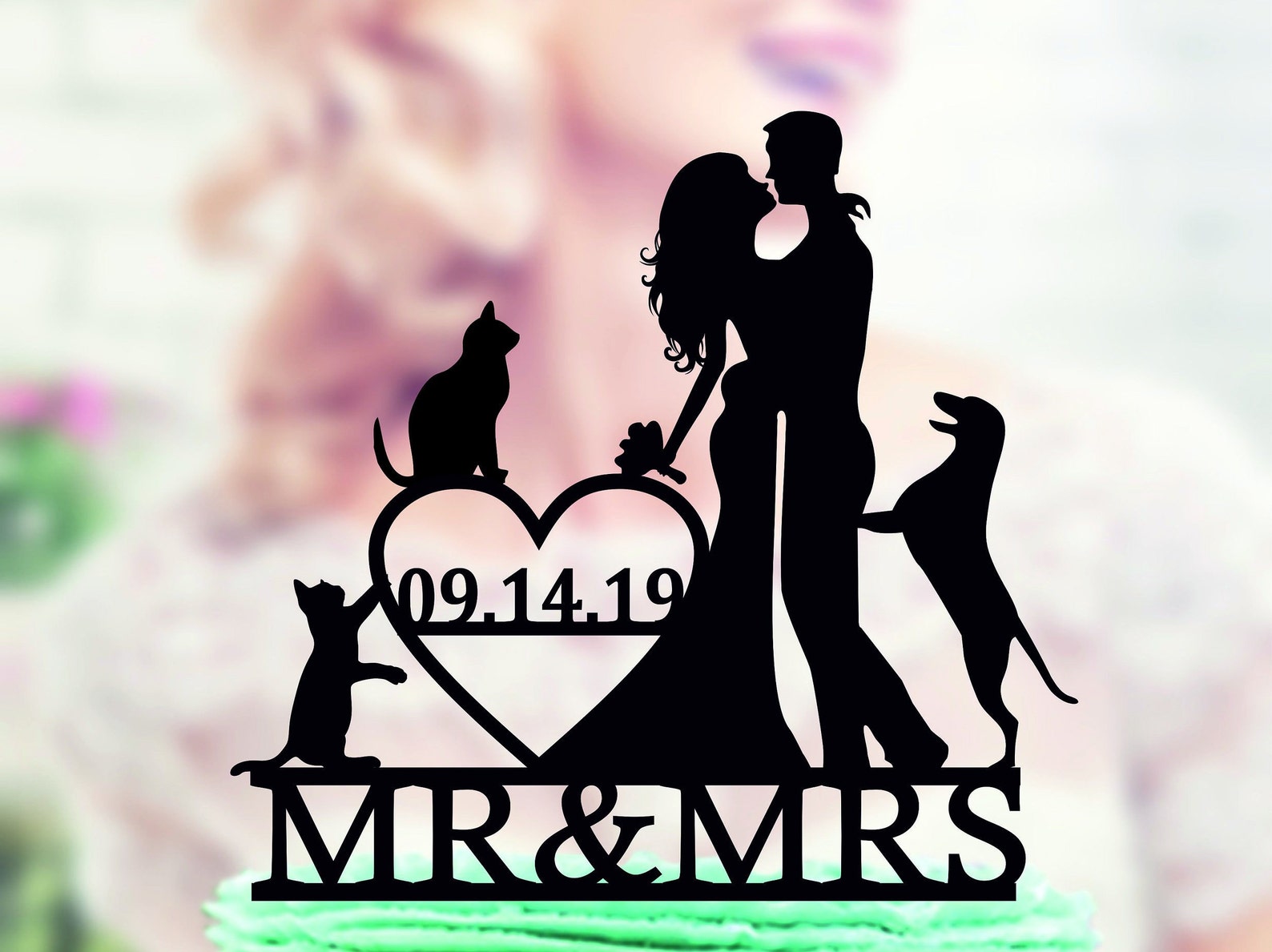 Wedding Cake Topper With Dog and Cat Wedding Cake Topper Dog - Etsy