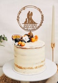 Boho Floral Wedding Cake Topper with Dog, Personalized Wreath Cake Topper with Labrador, Personalized Wedding  Topper, Cake Topper with Cat product logo