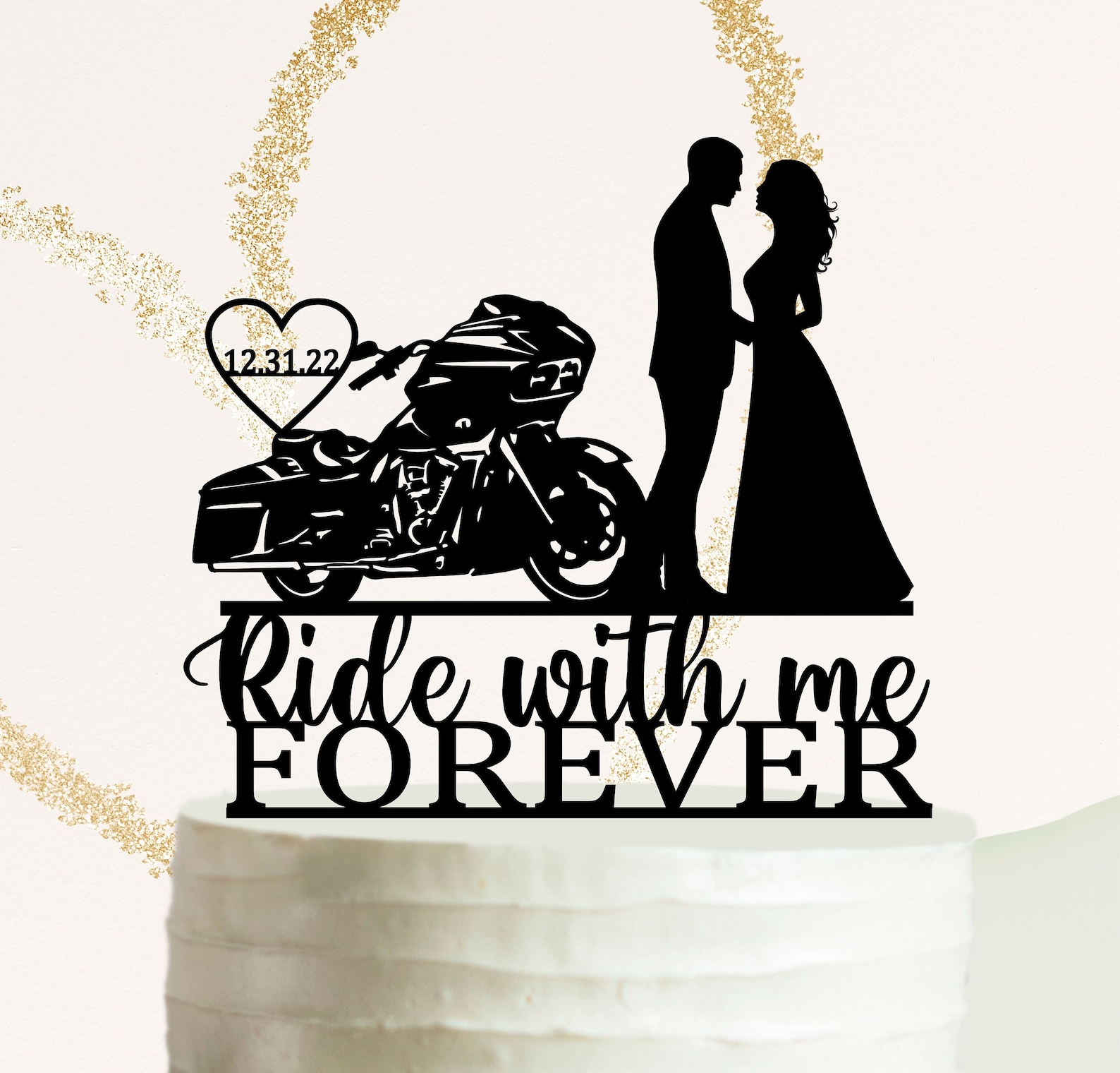 Ride With Me Forever, Road Glide Motorcycle Wedding Cake Topper ...