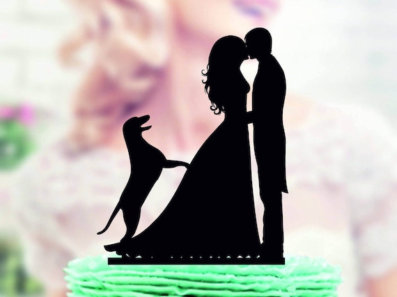 Gateaux De Mariage Avec Chien Labrador Couple Avec Chien Etsy