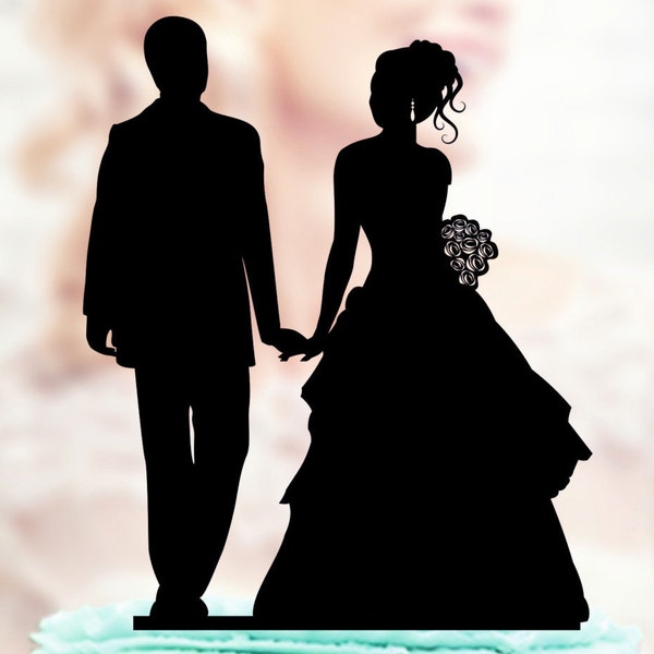 Wedding Cake Topper Bride and Groom - Etsy