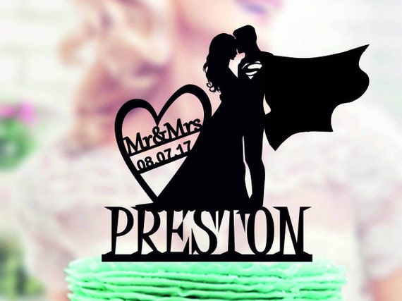 Superman Cake Topper Superman Wedding Cake Topper Superman Etsy