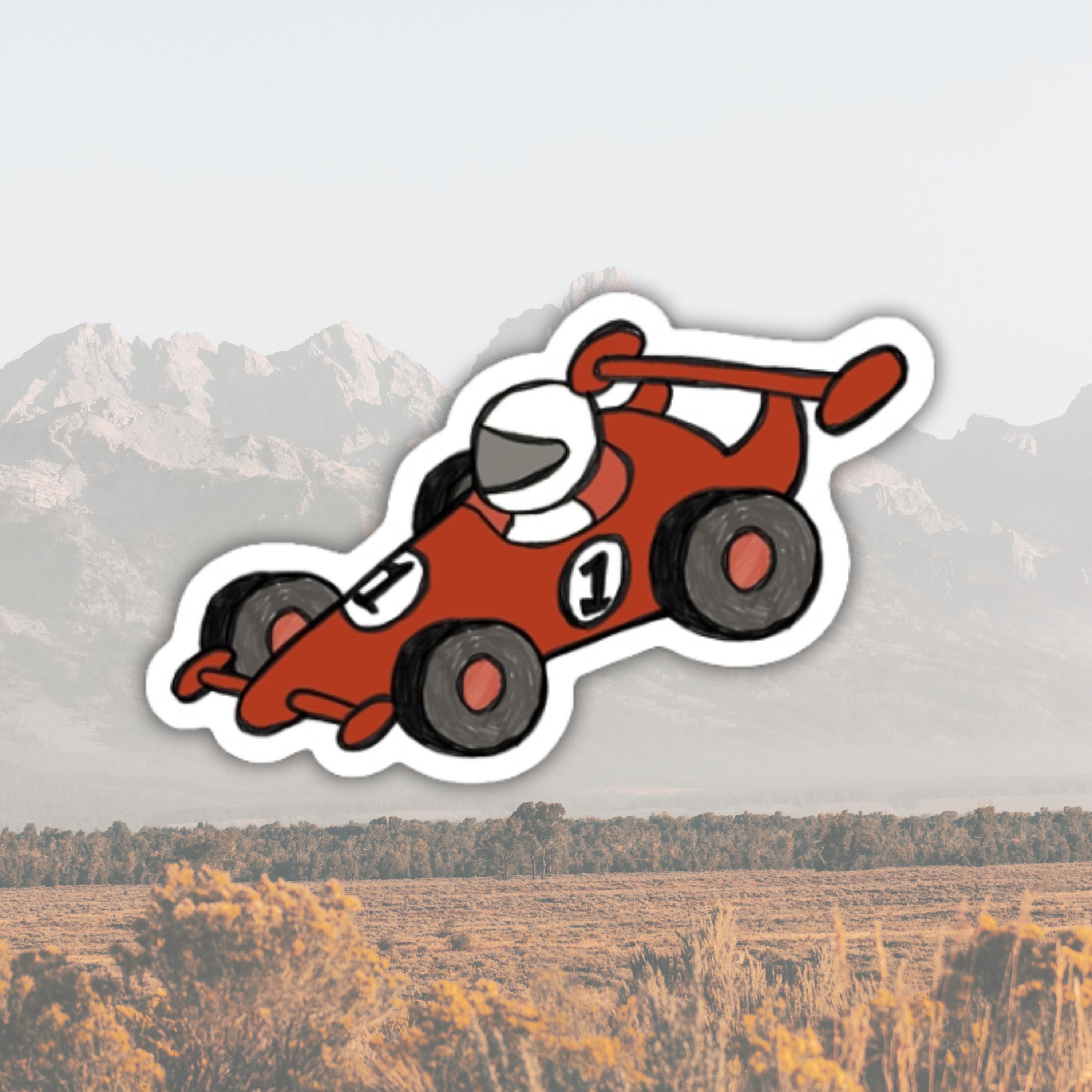 Red F1 Racecar Sticker - Waterproof Racing Decal - Etsy