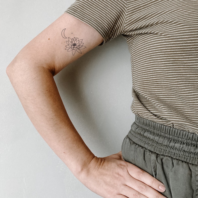 Birth Flowers Temporary Tattoos/ Birth Month Flower Tattoos/ Etsy