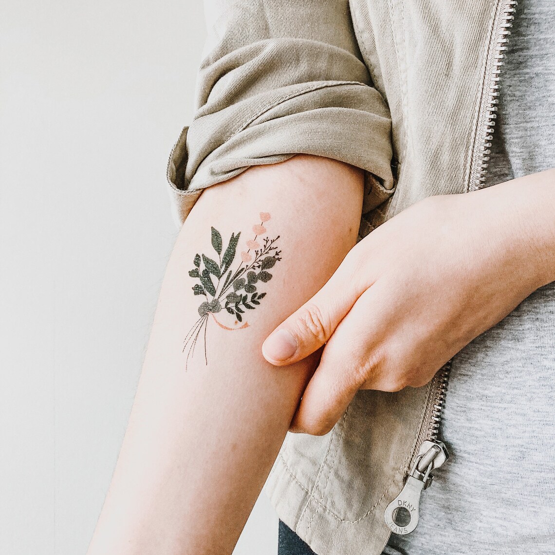 Colour Temporary Tattoos/ Flower Temporary Tattoos/ Fern Etsy