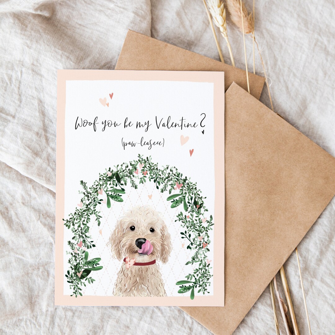 Cockapoo Valentines Day Card/friendship Card/valentines Day Card ...