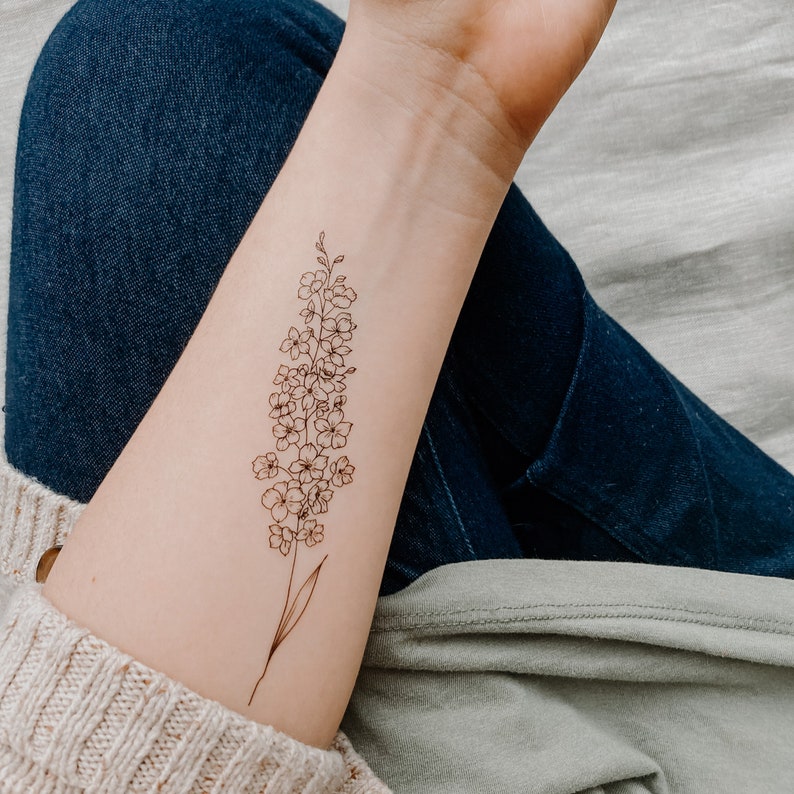 Birth Flowers Temporary Tattoos/ Birth Month Flower Tattoos/ Etsy UK