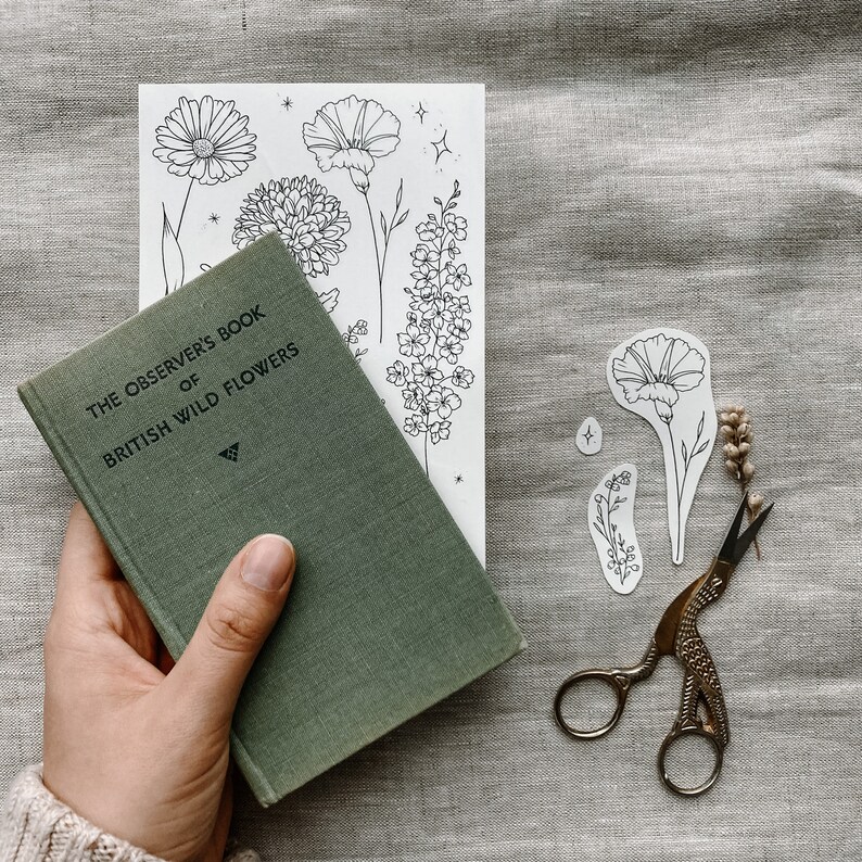 Birth Flowers Temporary Tattoos/ Birth Month Flower Tattoos/ Etsy