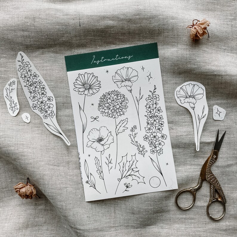 Birth Flowers Temporary Tattoos/ Birth Month Flower Tattoos/ Etsy UK
