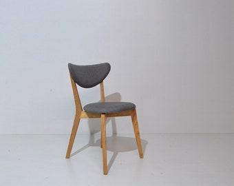 Silla de madera maciza de fresno / Silla escandinava / Estilo nórdico / Silla retro de mediados de siglo