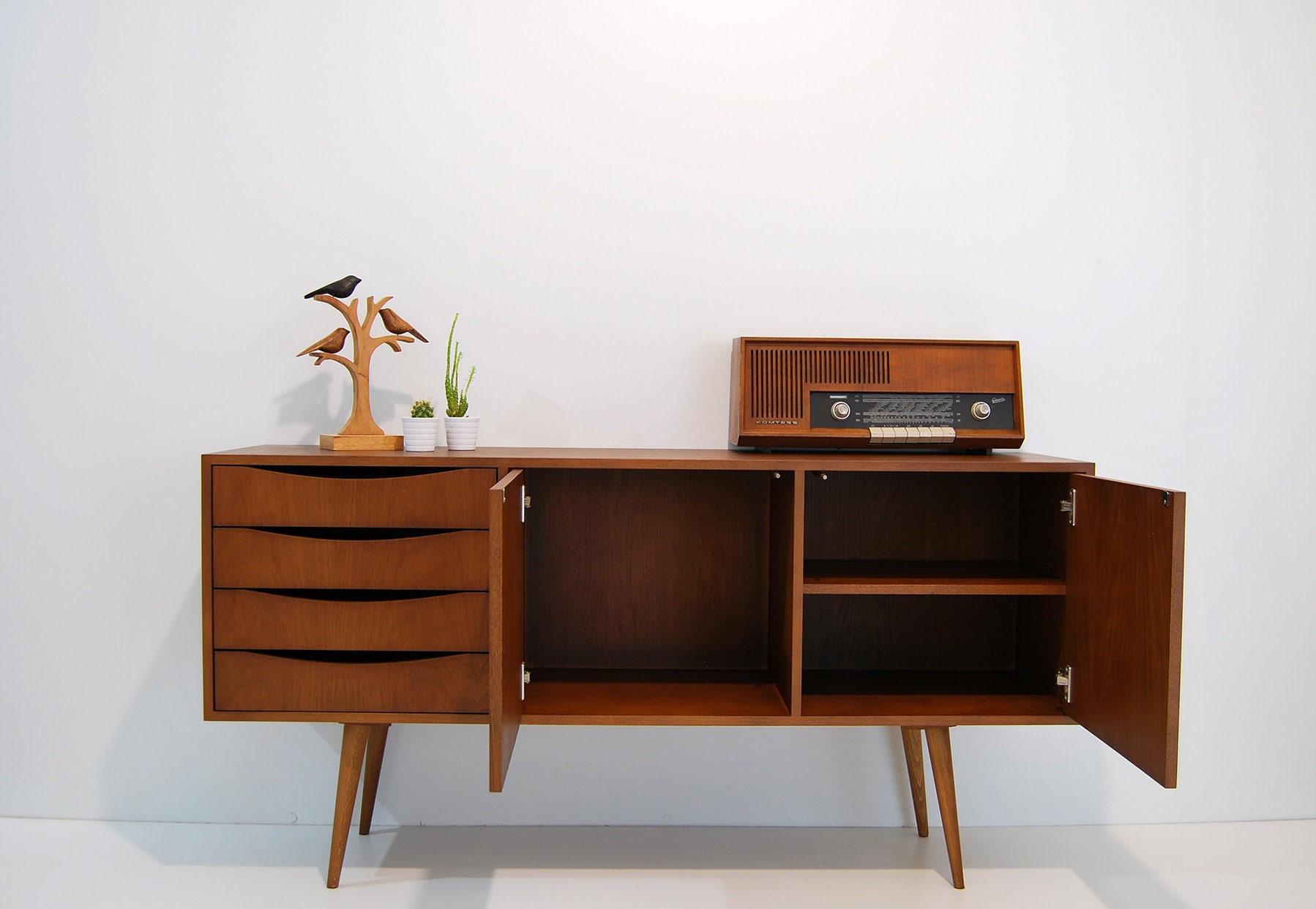 Sideboard Modern Mid-century / Living Room Furniture / Console With Drawers  / Vinyl Record LP Storage Unit / Scandinavian - Etsy