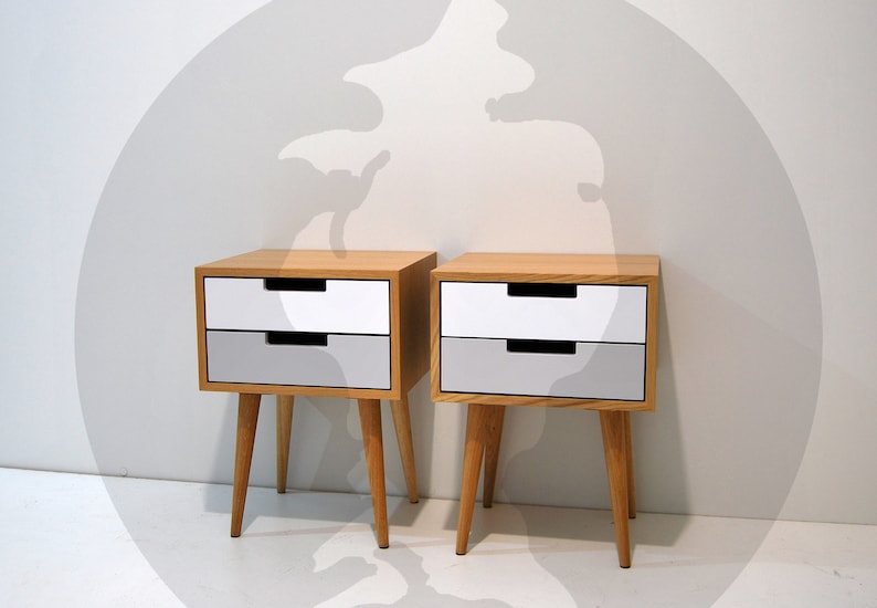 Pair of Nightstand night stand bedside table bed side Etsy