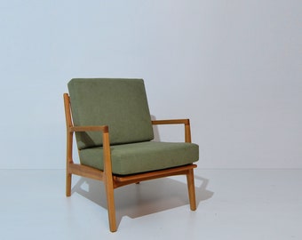 Fauteuil moderne du milieu du siècle / Chaise longue / Style danois / Design scandinave / Rétro