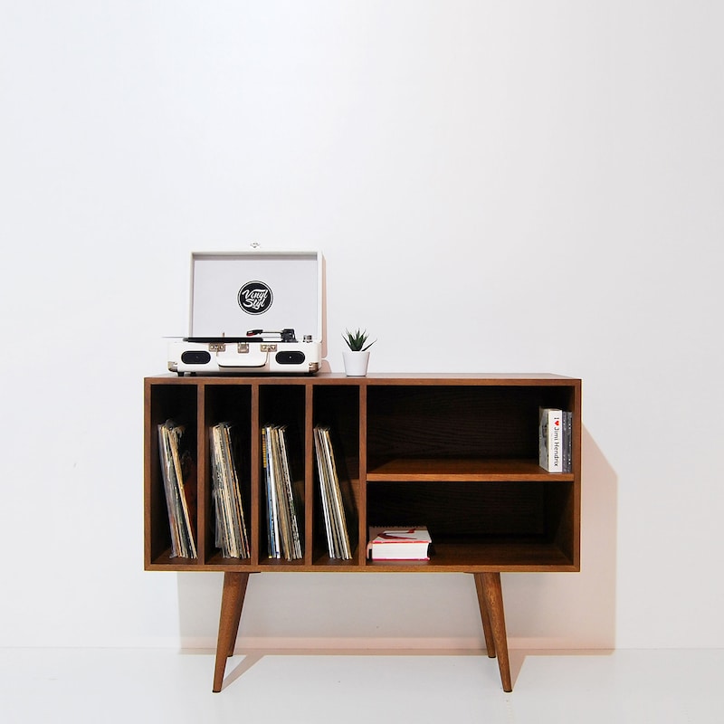 Equivera Platenspeler Meubel - Lp Kast - Platenspeler Kast - Vinyl Kast Lp Meubel Platen Kast 183807