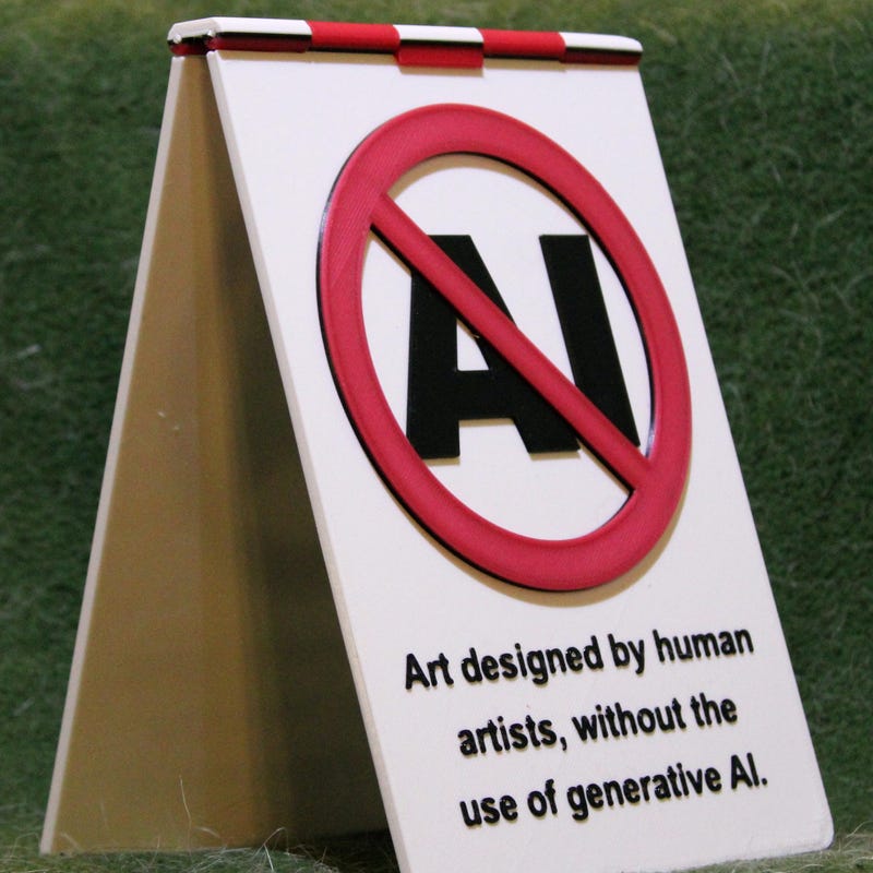Ai Free Zone Sign - Etsy