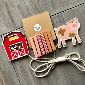 Farm themed Art Display Hanger, Kid's art work display, Art Work Display, Photo Display, Kids Wall Art, clothespins