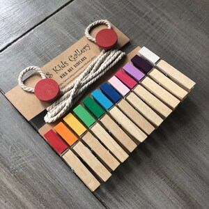 Rainbow Clothesline artwork display, Rainbow Art work Display, baby girl onesie display, kids art work display, childrens artwork display