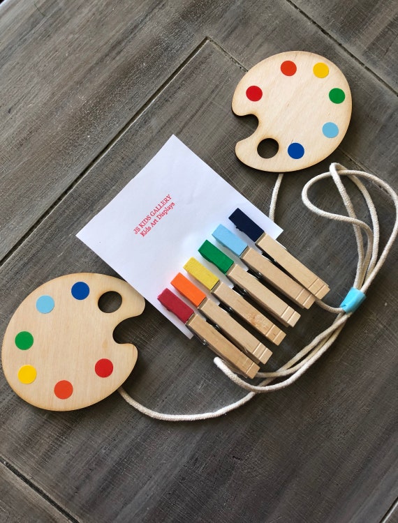 kids childrens Art work  Display, children's art display, Art Work Display, Photo Display, Kids Wall Art, clothespin, childs art display