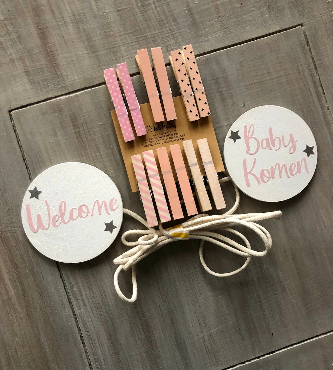 Personalized Baby Girl Shower Onesie Clothesline Display Baby Etsy UK