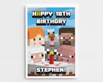 Minecraft Birthday Etsy Minecraft Birthday Etsy