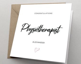 Personalized Congratulations Physiotherapist Card, New Job, Graduation