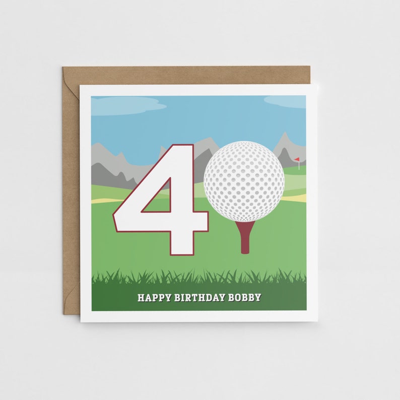 Personalised Golf Age Birthday Card Golf Birthday Cards Etsy