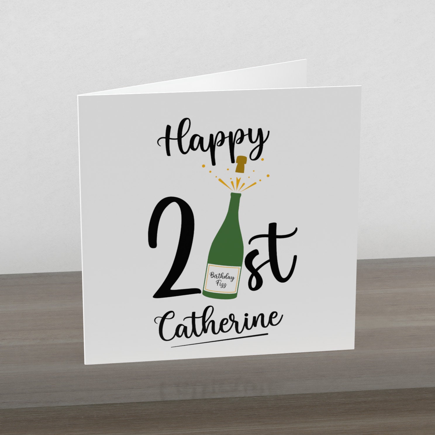 Personalised 21st Birthday Card 'champagne' Twenty | Etsy