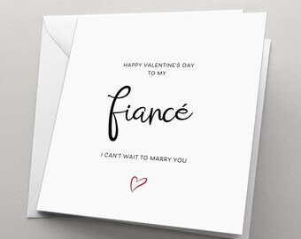 Personalized Valentine's Day Card for Fiance, Husband