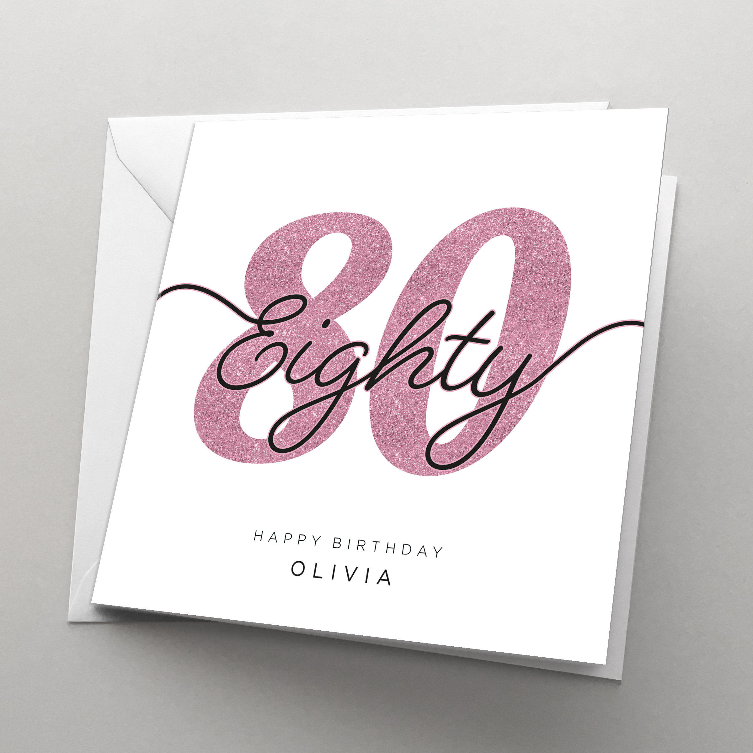 Personalised 80th Birthday Card for Her Women Sister Wife - Etsy