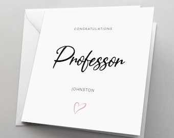 Personalised Congratulations Professor Card, Congratulations Professor, Qualified University New Role, College University Graduation COJO17