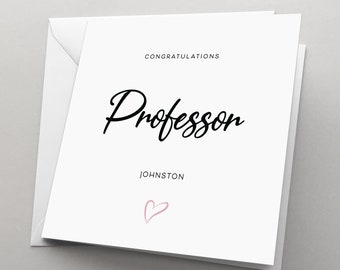 Personalized Congratulations Professor Card, University Graduation