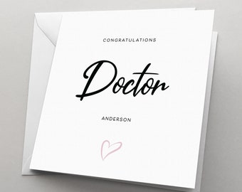 Doctor Grad Card  Etsy