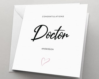 Personalised Congratulations Doctor Card, New Job Doctor Card, Graduation Doctor Card, Qualified Doctor, Graduation Card COJO05