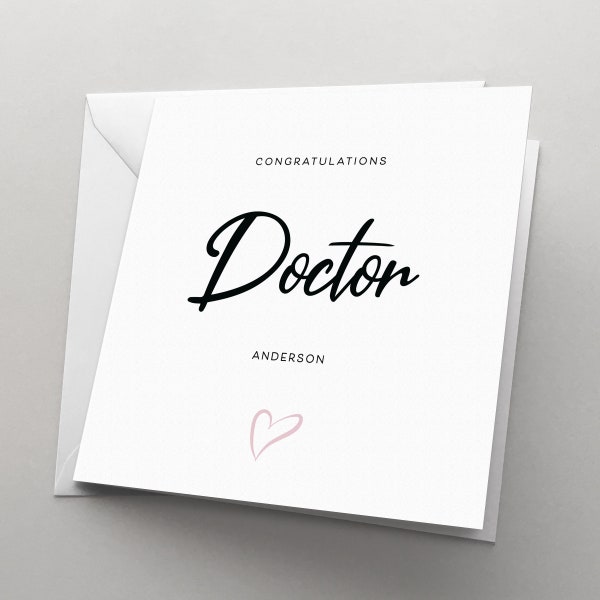 Personalised Congratulations Doctor Card, New Job Doctor Card, Graduation Doctor Card, Qualified Doctor, Graduation Card COJO05