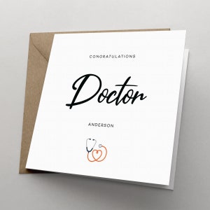 Personalised Congratulations Doctor Card, New Job Doctor Card, Graduation Doctor Card, Qualified Doctor, Dr Graduation Card COJO06